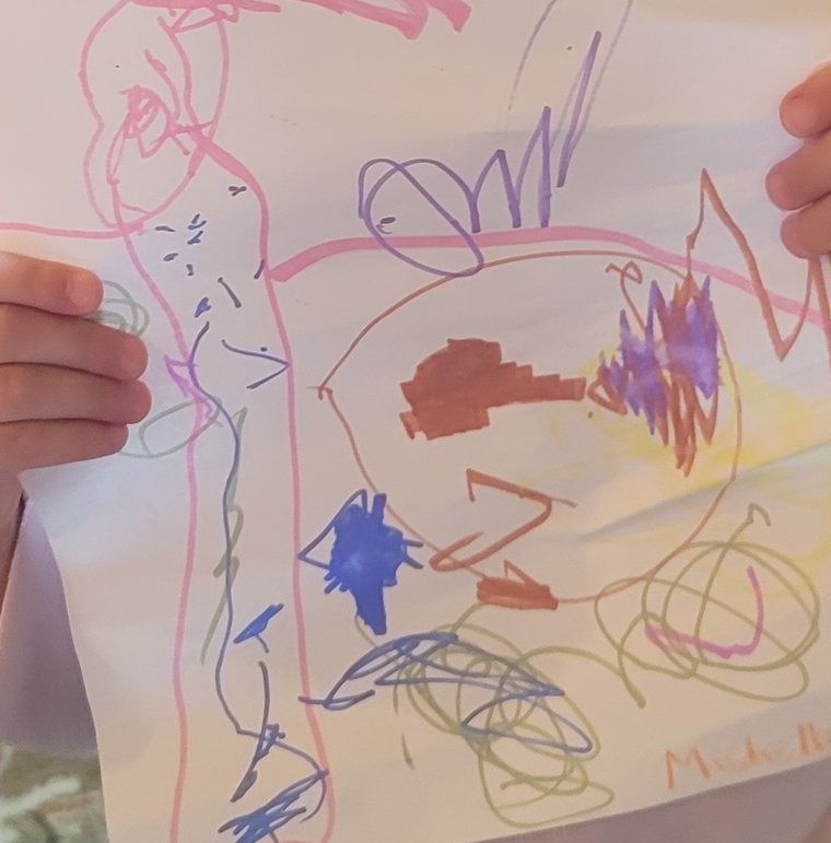 Michelle's original drawing of Daddy