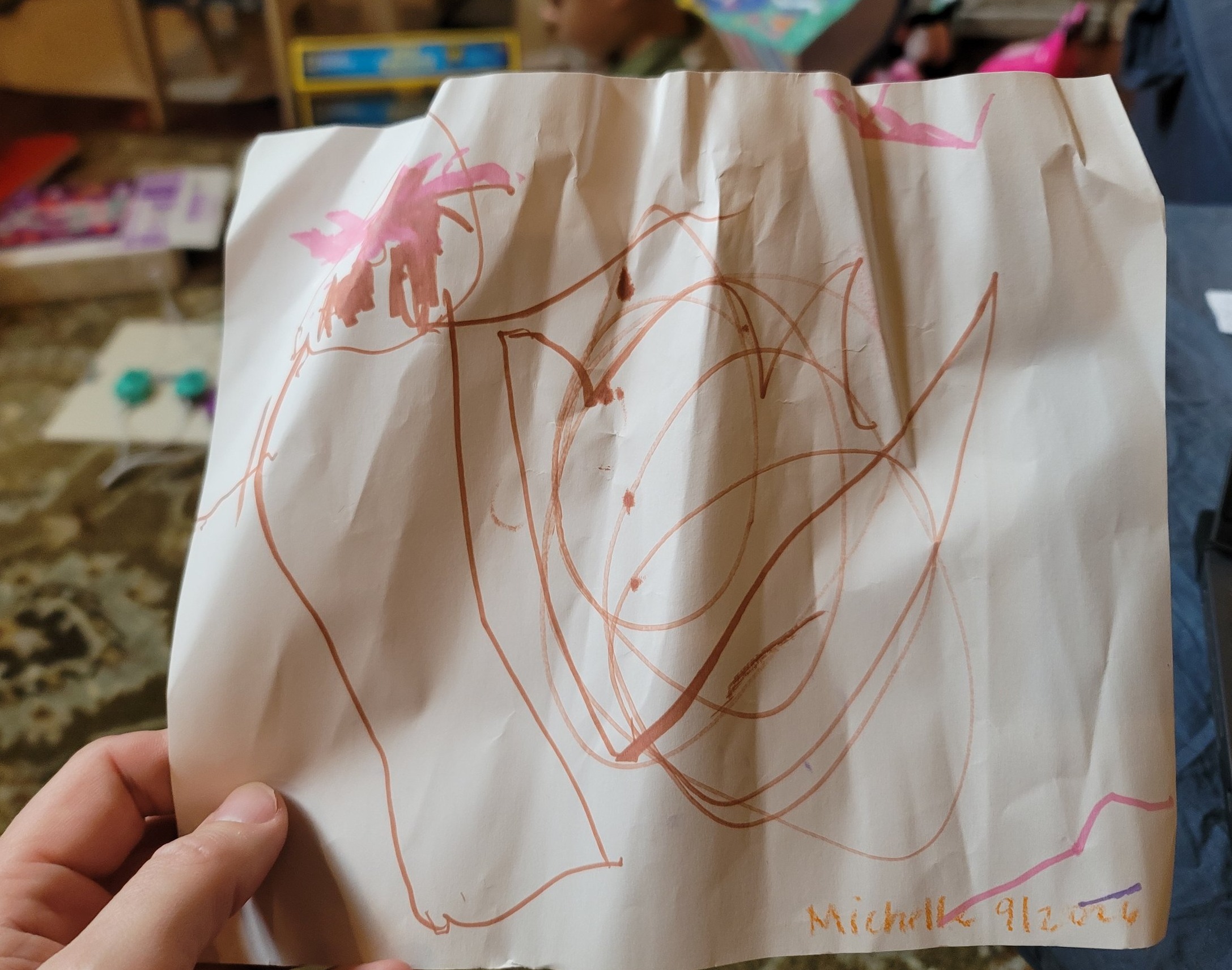 Michelle's original monster drawing